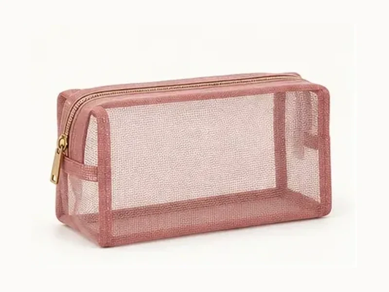 custom mesh cosmetic bag