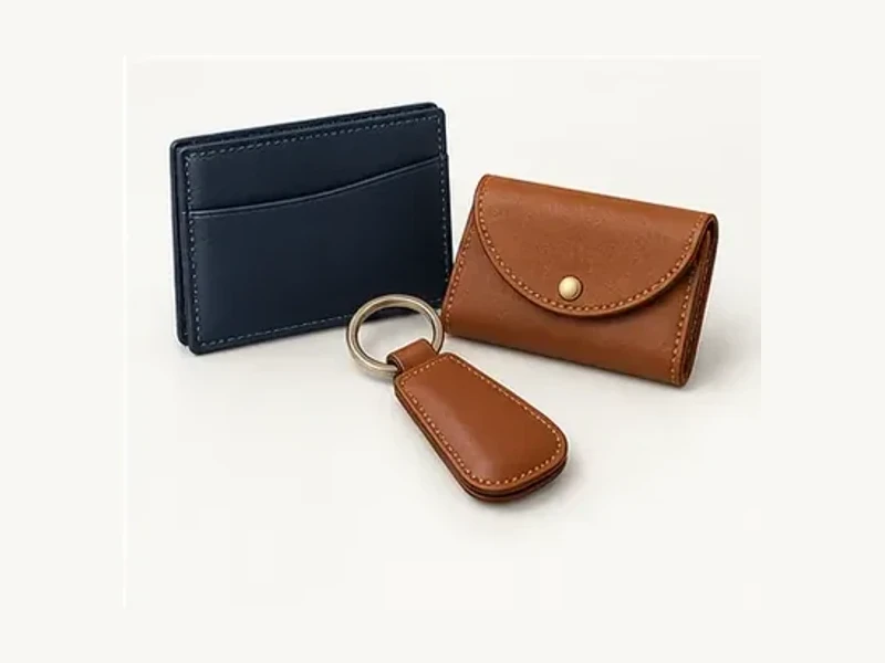 coordinated small leather goods gift set