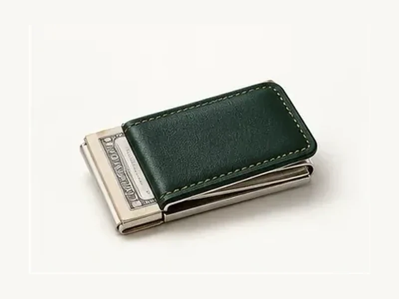 custom leather money clip