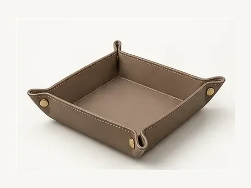custom leather valet tray